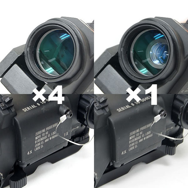 Elcan Specter DR 4x Red Illuminated Scope Reflex red dot sight